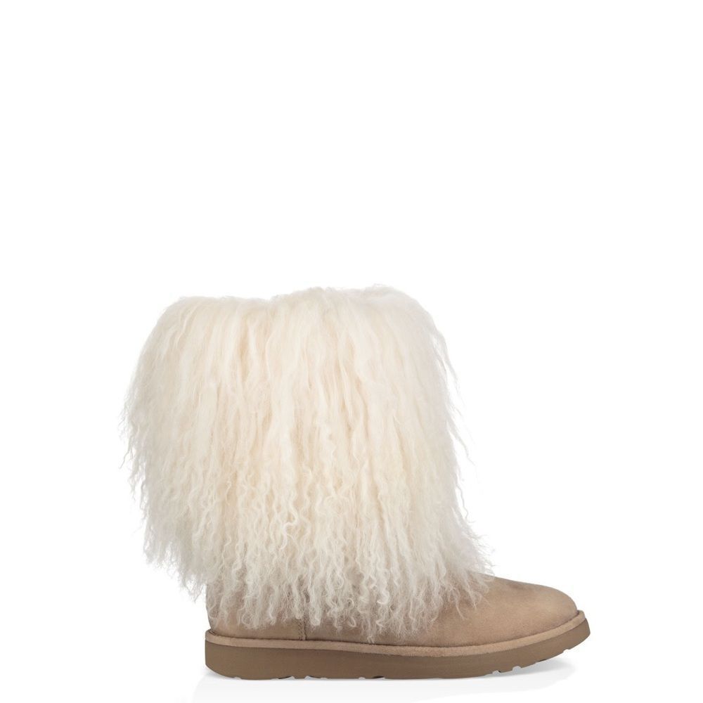 UGG  | Limited LIDA Classic Mongolian Sheepskin Cuff NATURAL BOOT | 10